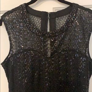Express black sequin dress